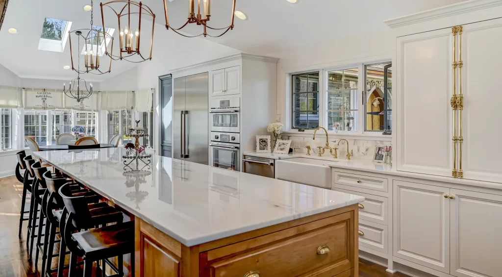 redesigned an remodeled kitchen